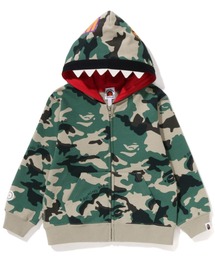A BATHING APE（アベイシングエイプ）の「WOODLAND CAMO SHARK ZIP HOODIE K（パーカー）」