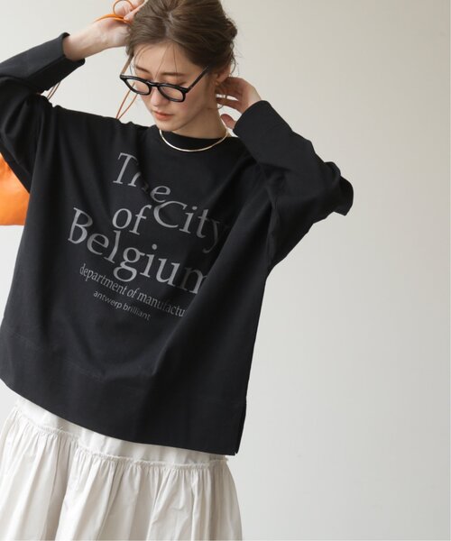 frames RAY CASSIN(フレームスレイカズン)の「WEB限定 袖切替ロゴロンT(Tシャツ/カットソー・レディース・ブラック/オフホワイト・FREE)」の4枚目の写真