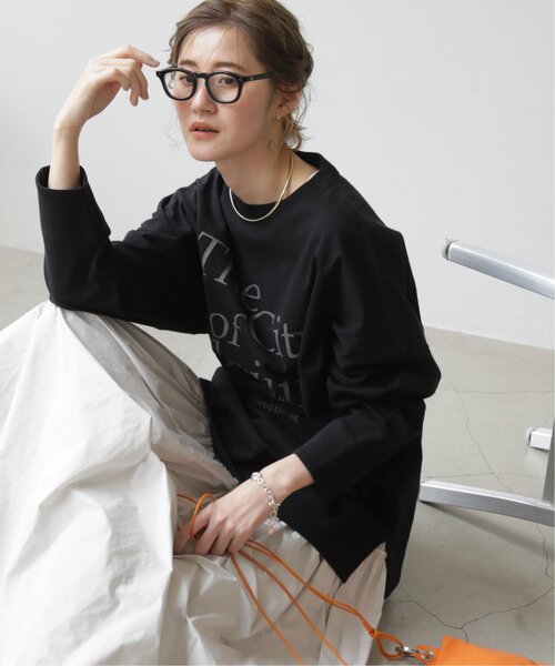 frames RAY CASSIN(フレームスレイカズン)の「WEB限定 袖切替ロゴロンT(Tシャツ/カットソー・レディース・ブラック/オフホワイト・FREE)」の10枚目の写真
