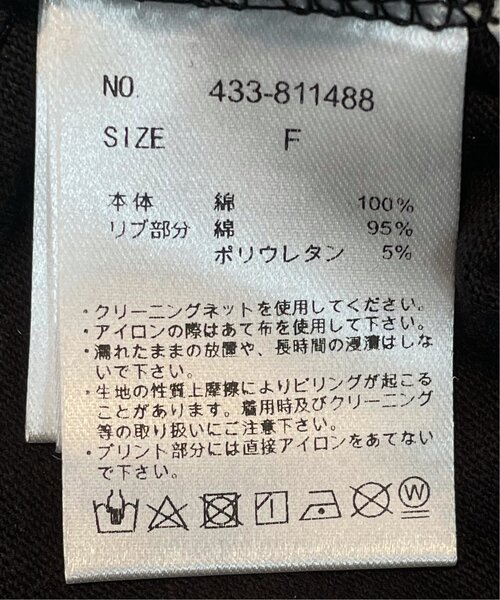 frames RAY CASSIN(フレームスレイカズン)の「WEB限定 袖切替ロゴロンT(Tシャツ/カットソー・レディース・ブラック/オフホワイト・FREE)」の11枚目の写真