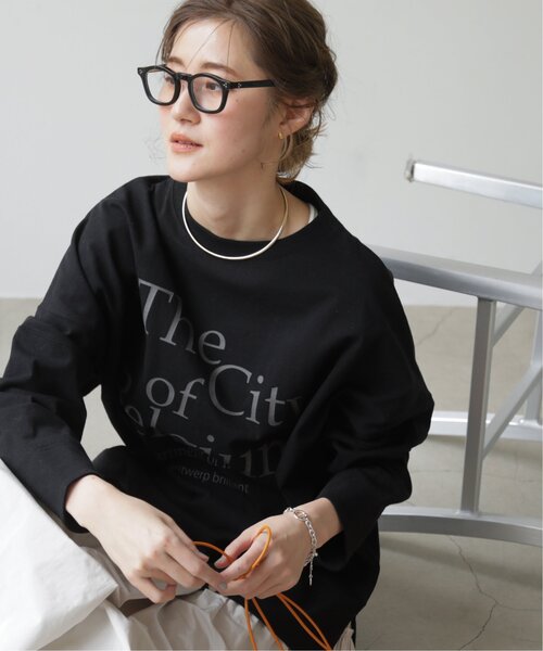 frames RAY CASSIN(フレームスレイカズン)の「WEB限定 袖切替ロゴロンT(Tシャツ/カットソー・レディース・ブラック/オフホワイト・FREE)」の14枚目の写真