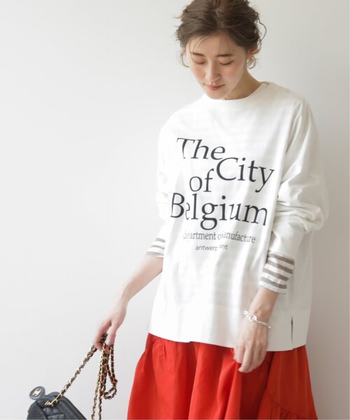 frames RAY CASSIN(フレームスレイカズン)の「WEB限定 袖切替ロゴロンT(Tシャツ/カットソー・レディース・ブラック/オフホワイト・FREE)」の22枚目の写真