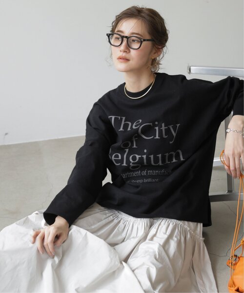 frames RAY CASSIN(フレームスレイカズン)の「WEB限定 袖切替ロゴロンT(Tシャツ/カットソー・レディース・ブラック/オフホワイト・FREE)」の2枚目の写真