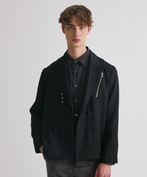 UNITED TOKYO（ユナイテッドトウキョウ）の「ライダースジャケット（テーラードジャケット・メンズ・グレイッシュベージュ/ブラック・1/2）」の4枚目の写真