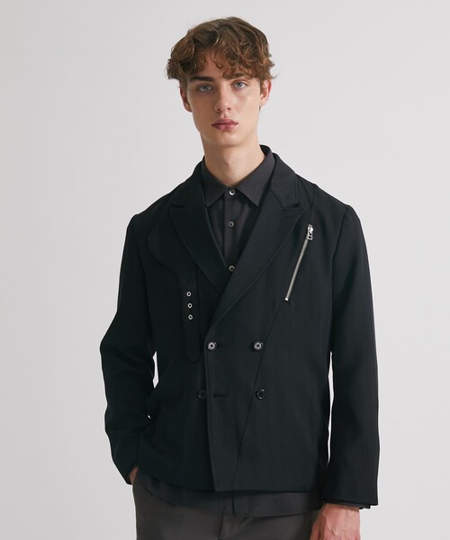 UNITED TOKYO（ユナイテッドトウキョウ）の「ライダースジャケット（テーラードジャケット・メンズ・グレイッシュベージュ/ブラック・1/2）」の5枚目の写真