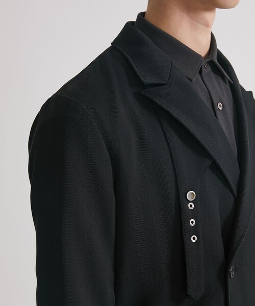 UNITED TOKYO（ユナイテッドトウキョウ）の「ライダースジャケット（テーラードジャケット・メンズ・グレイッシュベージュ/ブラック・1/2）」の12枚目の写真