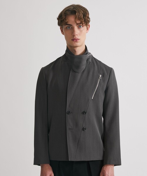 UNITED TOKYO（ユナイテッドトウキョウ）の「ライダースジャケット（テーラードジャケット・メンズ・グレイッシュベージュ/ブラック・1/2）」の19枚目の写真