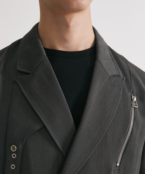 UNITED TOKYO（ユナイテッドトウキョウ）の「ライダースジャケット（テーラードジャケット・メンズ・グレイッシュベージュ/ブラック・1/2）」の22枚目の写真