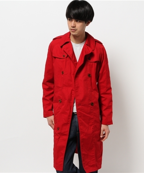 OUTLET（アウトレット）の「【BLOOM&BRANCH】TRENCHCOAT（トレンチコート・メンズ・レッド・MEDIUM）」の5枚目の写真