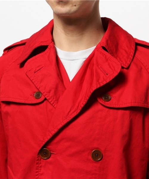OUTLET（アウトレット）の「【BLOOM&BRANCH】TRENCHCOAT（トレンチコート・メンズ・レッド・MEDIUM）」の6枚目の写真