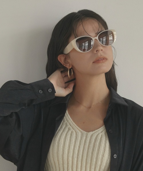 ACYM（アシーム）の「Obal frame サングラス（サングラス・レディース・アイボリー/ブラック・FREE）」の13枚目の写真