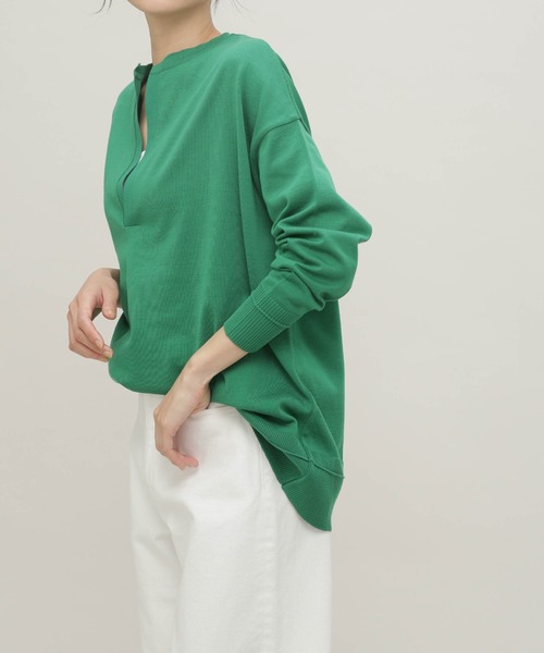 NANO universe（ナノユニバース）の「LB.03/思いきり洗えるニット スキッパーボーダープルオーバー（ニット/セーター・レディース・グリーン/その他1/その他2・FREE）」の19枚目の写真