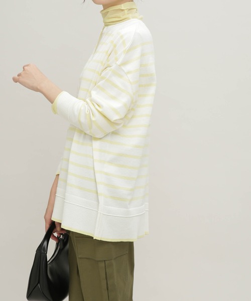 NANO universe（ナノユニバース）の「LB.03/思いきり洗えるニット スキッパーボーダープルオーバー（ニット/セーター・レディース・グリーン/その他1/その他2・FREE）」の20枚目の写真