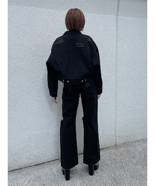 ENVYM（アンビー）の「ダメージCOLORドルマンJK（その他アウター・レディース・ピンク/ホワイト/ブラック・FREE）」の16枚目の写真