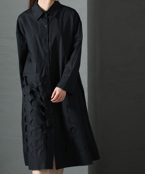 Sawa a la mode（サワアラモード）の「ドットが魅せるモードワンピース（ワンピース・レディース・グリーン/ブラック・FREE）」の2枚目の写真