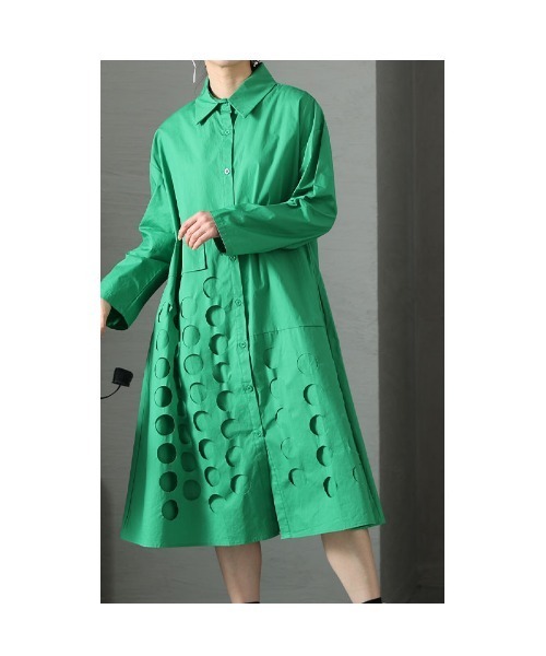 Sawa a la mode（サワアラモード）の「ドットが魅せるモードワンピース（ワンピース・レディース・グリーン/ブラック・FREE）」の13枚目の写真