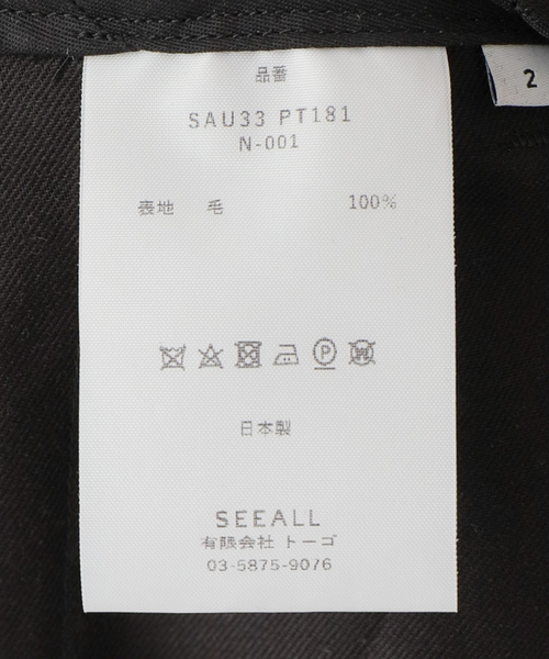 SEEALL(シーオール)の「【SEEALL/シーオール】別注 MANCHESTER パンツ(スラックス・レディース・ブラック・2/3)」の12枚目の写真