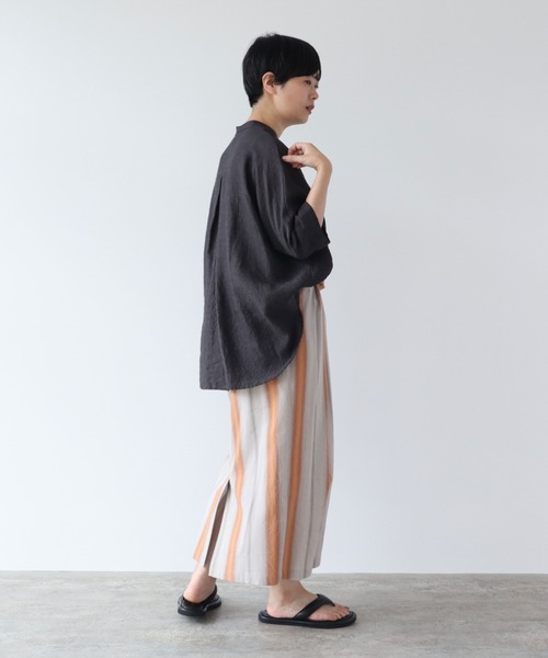 yuni（ユニ ）の「HEMPシャンブレー ワイドブラウス（シャツ