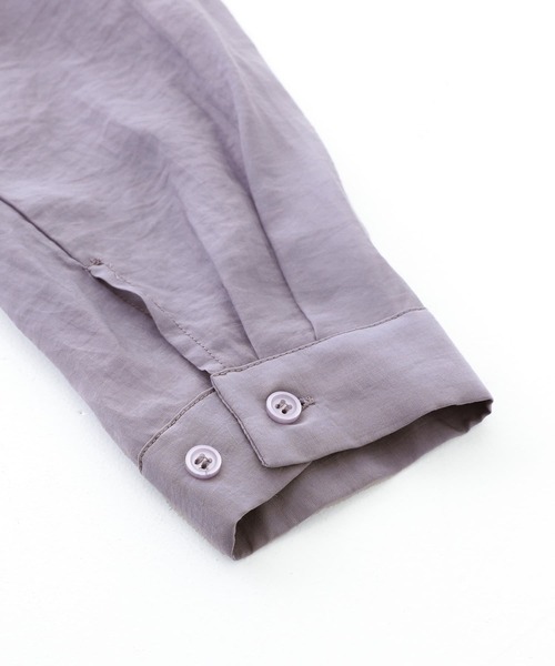 n'OrLABEL（ノアールレーベル）の「【廃盤】『後ろタックシンプルシアーシャツ』（シャツ/ブラウス・レディース・グリーン/ラベンダー/ブラック/アイボリー・FREE）」の19枚目の写真