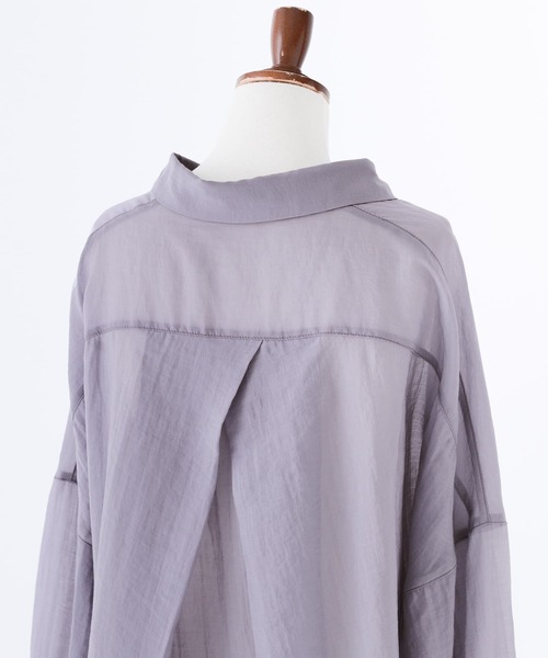 n'OrLABEL（ノアールレーベル）の「【廃盤】『後ろタックシンプルシアーシャツ』（シャツ/ブラウス・レディース・グリーン/ラベンダー/ブラック/アイボリー・FREE）」の20枚目の写真