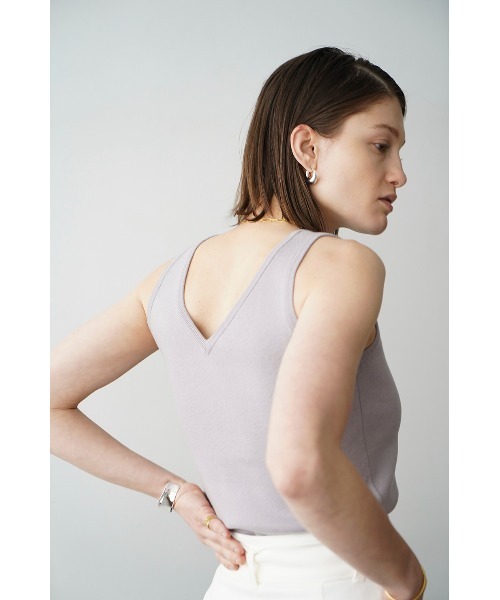 クラネ CLANE W FACE SLEEVELESS 試着のみ、新品、美品 CLANE(クラネ)｜W FACE SLEEVELESS RIBBON TOPS/ブラウス/WHITE