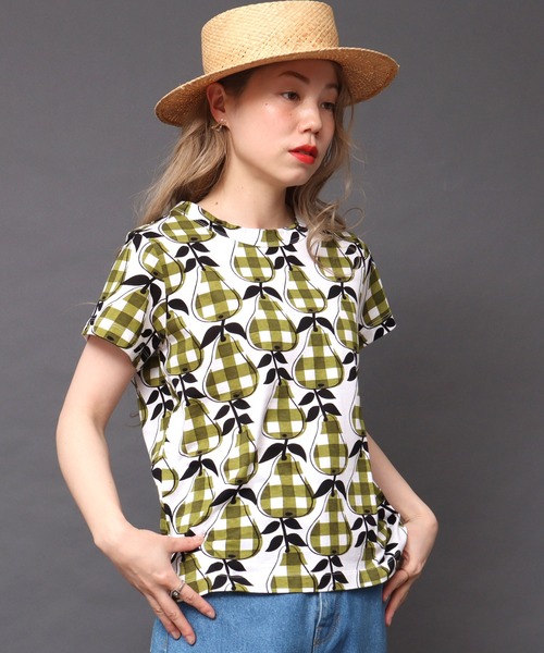 peu pres(プープレ)の「洋梨プリントTシャツ(Tシャツ/カットソー・レディース・グリーン・FREE)」の11枚目の写真