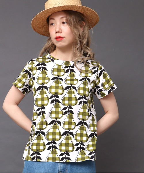 peu pres(プープレ)の「洋梨プリントTシャツ(Tシャツ/カットソー・レディース・グリーン・FREE)」の6枚目の写真