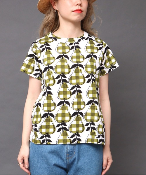 peu pres(プープレ)の「洋梨プリントTシャツ(Tシャツ/カットソー・レディース・グリーン・FREE)」の7枚目の写真