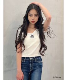 GYDA | Mickey Mouse/FRONT EMBROIDERY テレコ Tシャツ(Tシャツ/カットソー)