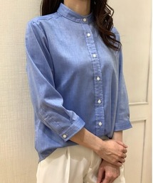 【Pitta Re:)】ふわっとガーゼシャツ 七分袖 綿100% レディースカジュアルシャツ