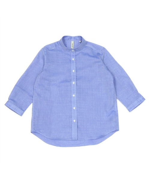 Pitta Re:)（ピッタリ）の「【Pitta Re:)】ふわっとガーゼシャツ 七分袖 綿100% レディースカジュアルシャツ（シャツ/ブラウス・レディース・ブルー・M/L/S/LL）」の9枚目の写真