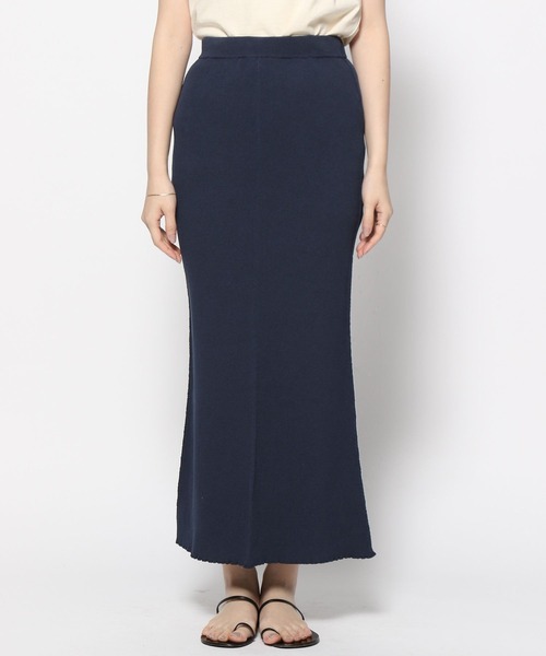 BABYLONE（バビロン）の「ウッシャブルリネンリブスカート（スカート・レディース・ネイビー/サンドベージュ・フリー）」の15枚目の写真
