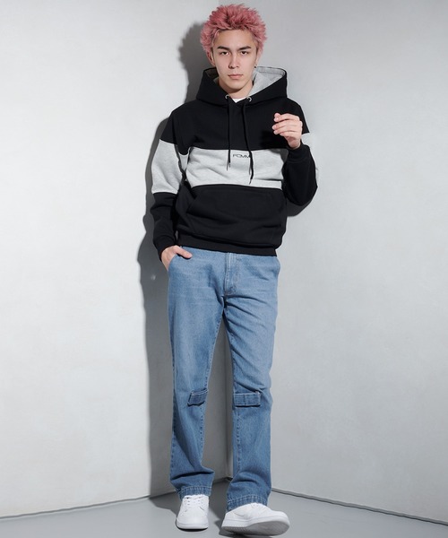 FCMM（エフシーエムエム）の「【日本限定アイテム】COLOR BLOCK PULLOVER HOODIE/カラーブロックプルオーバーフーディー（パーカー・メンズ・グレー/ネイビー/アイボリー・MEDIUM/LARGE）」の22枚目の写真