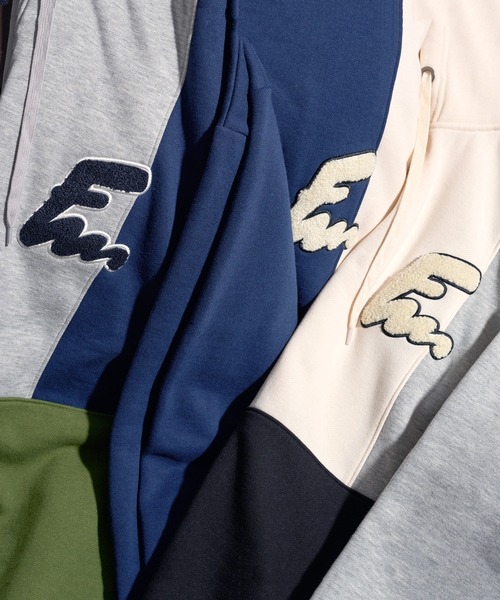FCMM（エフシーエムエム）の「【日本限定アイテム】COLOR BLOCK PULLOVER HOODIE/カラーブロックプルオーバーフーディー（パーカー・メンズ・グレー/ネイビー/アイボリー・MEDIUM/LARGE）」の21枚目の写真