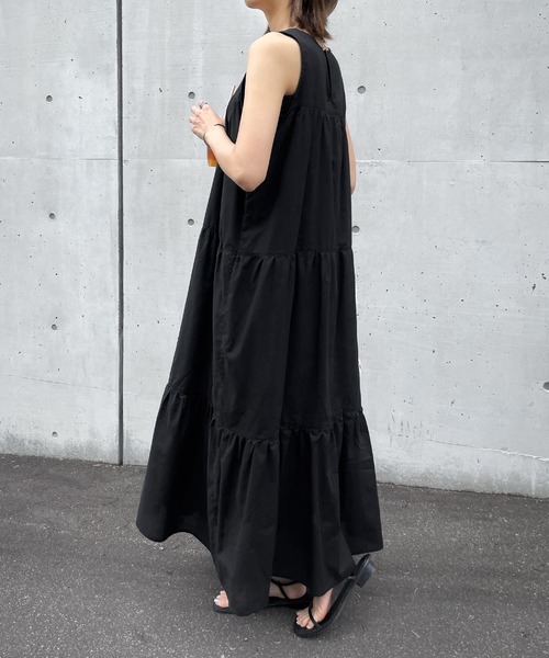 Chillfar（チルファー）の「アメスリティアードワンピース（ワンピース・レディース・ブルー/オフホワイト/ブラック/イエロー・FREE）」の9枚目の写真