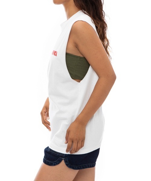 RVCA(ルーカ)の「RVCA レディース HAPPY HOUR CUT OFF TANKTOP タンクトップ【2023年春夏モデル】/ルーカマッスルタンク(タンクトップ・レディース・ホワイト/ブラック・SMALL/MEDIUM/LARGE)」の12枚目の写真