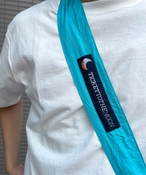 TICKETTOTHEMOON（チケットトゥザムーン）の「【 TICKET TO THE MOON / チケットトゥザムーン 】エコスーパーマーケットバッグ ナイロン パッカブル ショルダーバッグ TMSB ECOBAG CUR（ショルダーバッグ・レディース・ホワイト/ブラック/バーガンディー/ブラック系/ネイビー・FREE）」の16枚目の写真