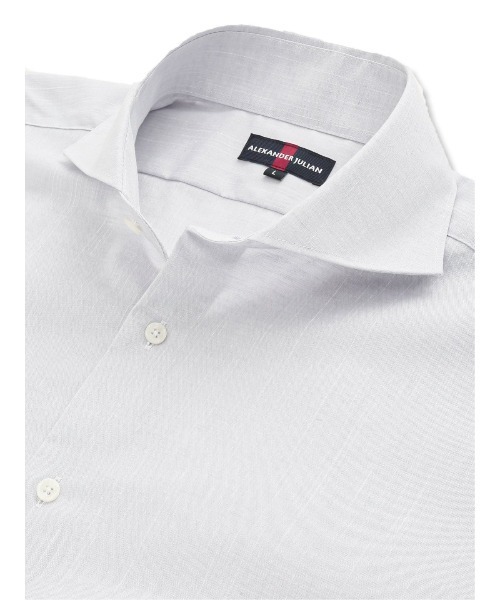 Alexander Julian（アレキサンダージュリアン）の「アレキサンダージュリアン JAPANFABRIC カッタウェイ長袖シャツ（シャツ/ブラウス・メンズ・ベージュ/ピンク系その他/サックスブルー/グレー・MEDIUM/LARGE/X-LARGE）」の9枚目の写真