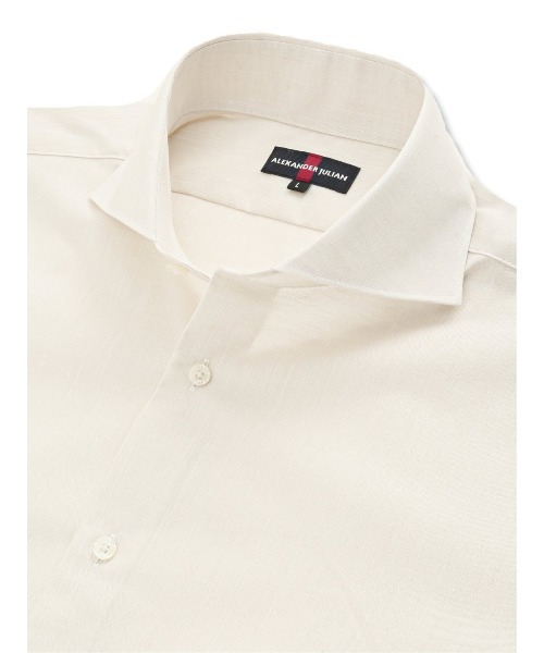 Alexander Julian（アレキサンダージュリアン）の「アレキサンダージュリアン JAPANFABRIC カッタウェイ長袖シャツ（シャツ/ブラウス・メンズ・ベージュ/ピンク系その他/サックスブルー/グレー・MEDIUM/LARGE/X-LARGE）」の21枚目の写真