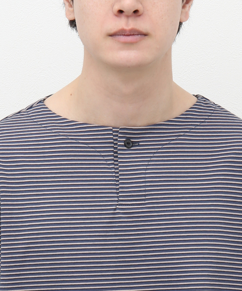 STILL BY HAND（スティルバイハンド）の「【STILL BY HAND / スティルバイハンド】ヘンリーネックカットソー CS03231（Tシャツ/カットソー・メンズ・ホワイト/ブルー・46/48）」の15枚目の写真