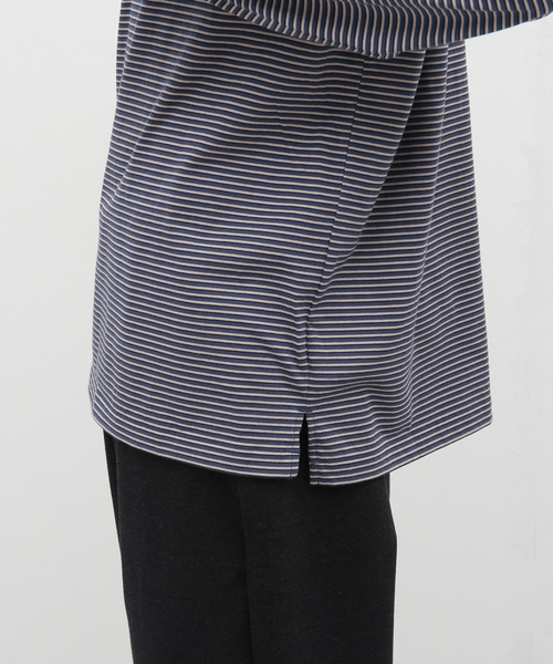 STILL BY HAND（スティルバイハンド）の「【STILL BY HAND / スティルバイハンド】ヘンリーネックカットソー CS03231（Tシャツ/カットソー・メンズ・ホワイト/ブルー・46/48）」の4枚目の写真