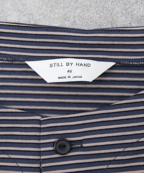 STILL BY HAND（スティルバイハンド）の「【STILL BY HAND / スティルバイハンド】ヘンリーネックカットソー CS03231（Tシャツ/カットソー・メンズ・ホワイト/ブルー・46/48）」の6枚目の写真