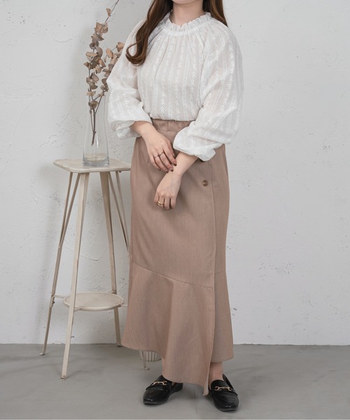 Ambre Ciel(アンブルシエル)の「花柄レースブラウス/【WEB/EC限定商品】(シャツ/ブラウス・レディース・ブラック/オフホワイト・FREE)」の12枚目の写真