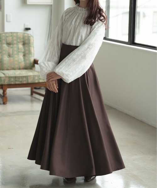 Ambre Ciel(アンブルシエル)の「花柄レースブラウス/【WEB/EC限定商品】(シャツ/ブラウス・レディース・ブラック/オフホワイト・FREE)」の15枚目の写真