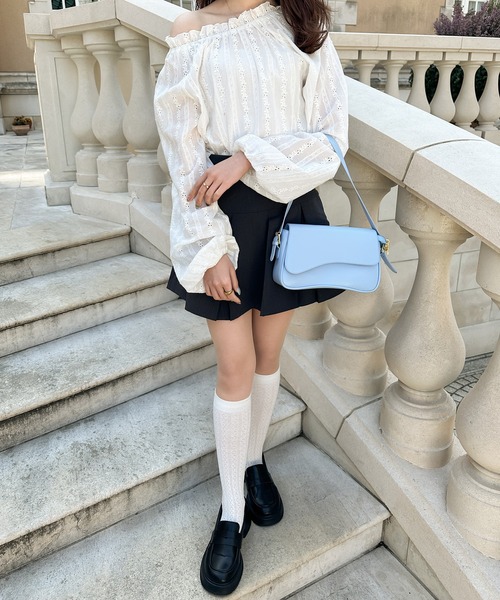 Ambre Ciel(アンブルシエル)の「花柄レースブラウス/【WEB/EC限定商品】(シャツ/ブラウス・レディース・ブラック/オフホワイト・FREE)」の18枚目の写真