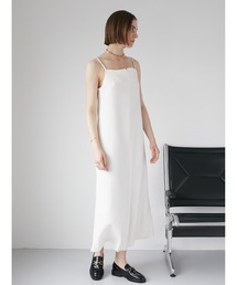 【LA PEAU DE GEM】ファスナースリットロングキャミワンピース