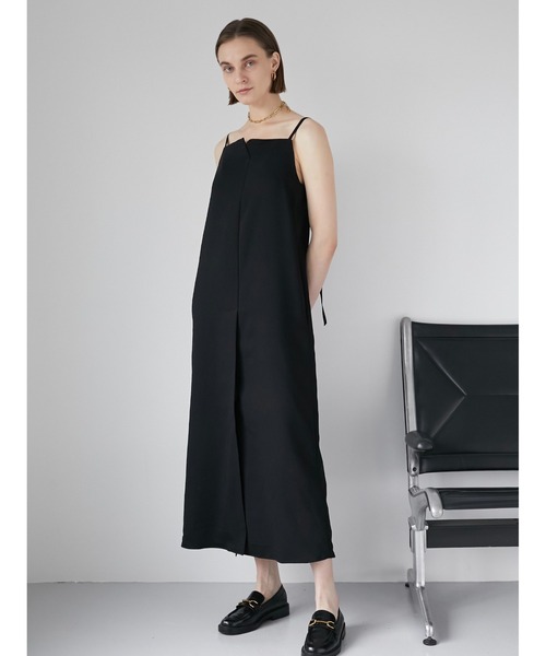 LA PEAU DE GEM（ラポドゥジェム）の「【LA PEAU DE GEM】ファスナースリットロングキャミワンピース（ワンピース・レディース・オフホワイト/オリーブ/ブラック・FREE）」の10枚目の写真