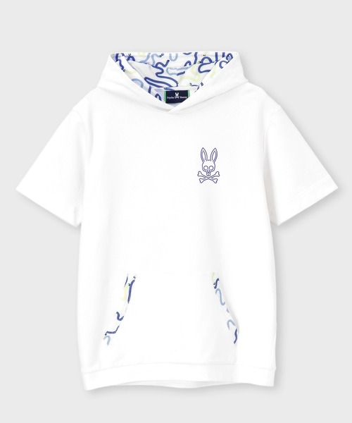【トリコロール】即完売 Psycho Bunny サイコバニー 半袖 パーカー トリコロール】即完売 Psycho Bunny サイコバニー 半袖 パーカー