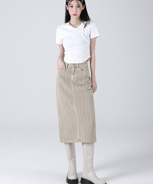 ALAND（エーランド）の「AVANDRESS／カットクロップTシャツ　2199740（Tシャツ/カットソー・レディース・ピンク/ブラック/ライトブルー/アイボリー・FREE）」の5枚目の写真