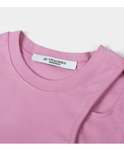 ALAND（エーランド）の「AVANDRESS／カットクロップTシャツ　2199740（Tシャツ/カットソー・レディース・ピンク/ブラック/ライトブルー/アイボリー・FREE）」の20枚目の写真